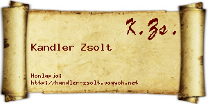 Kandler Zsolt névjegykártya